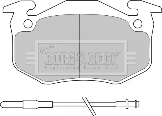 BORG & BECK Комплект тормозных колодок, дисковый тормоз BBP1097